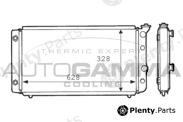 Autogamma 100844 — Radiator, engine cooling