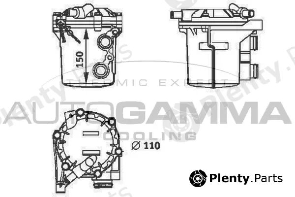 Autogamma 102512 — Oil Cooler, engine oil