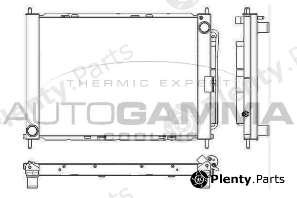 Autogamma 105812 — Radiator, engine cooling