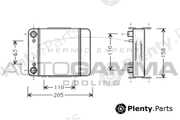 Autogamma 101868 — Oil Cooler, engine oil