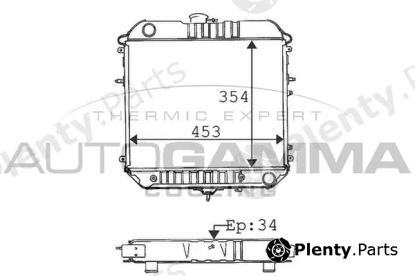 Autogamma 100722 — Radiator, engine cooling