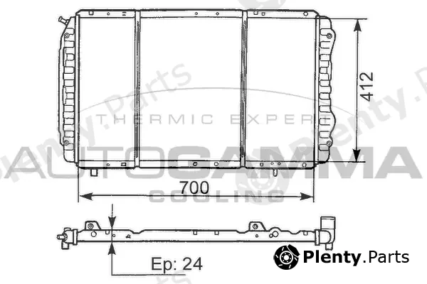 Autogamma 100190 — Radiator, engine cooling