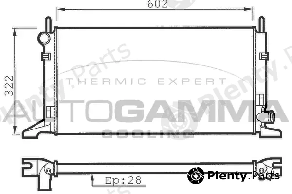 Autogamma 100341 — Radiator, engine cooling