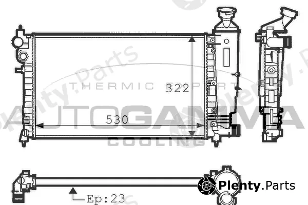 Autogamma 100738 — Radiator, engine cooling