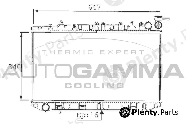 Autogamma 101386 — Radiator, engine cooling