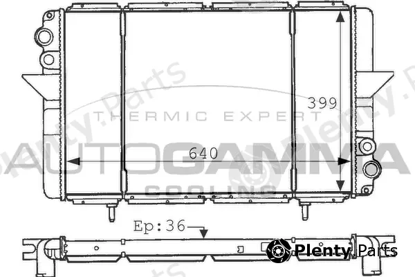 Autogamma 100901 — Radiator, engine cooling