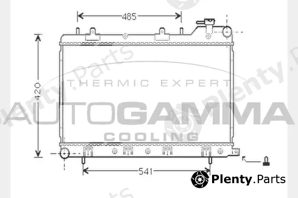 Autogamma 104434 — Radiator, engine cooling