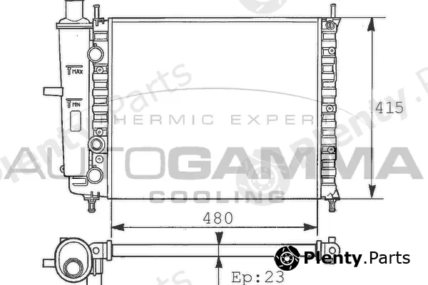 Autogamma 100258 — Radiator, engine cooling