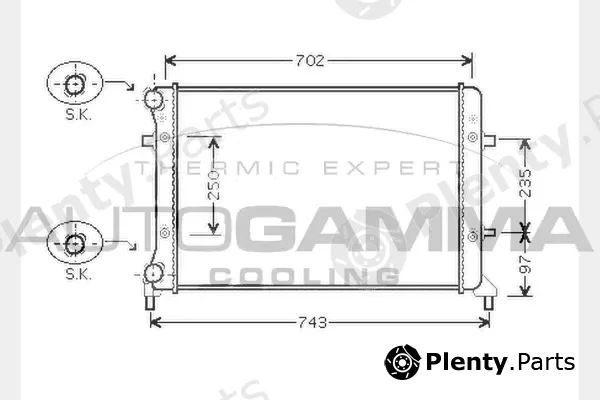 Autogamma 104308 — Radiator, engine cooling