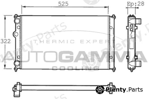 Autogamma 101413 — Radiator, engine cooling