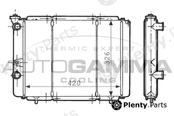 Autogamma 100841 — Radiator, engine cooling