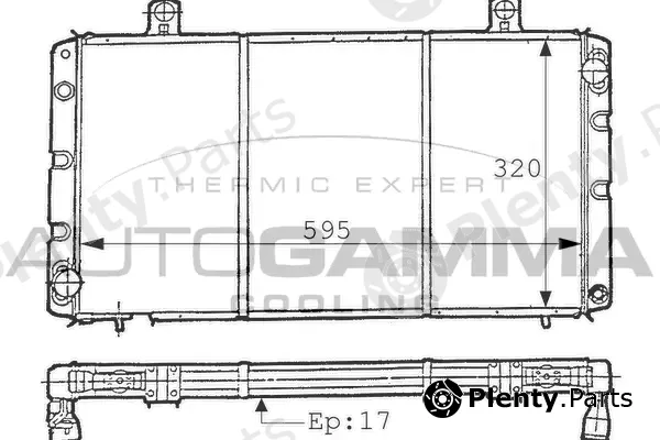 Autogamma 100933 — Radiator, engine cooling
