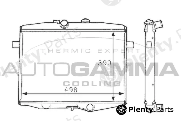 Autogamma 101087 — Radiator, engine cooling