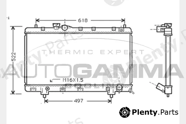 Autogamma 104743 — Radiator, engine cooling