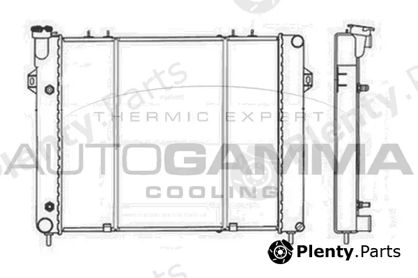 Autogamma 103808 — Radiator, engine cooling