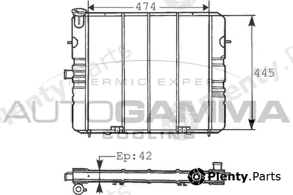 Autogamma 100719 — Radiator, engine cooling