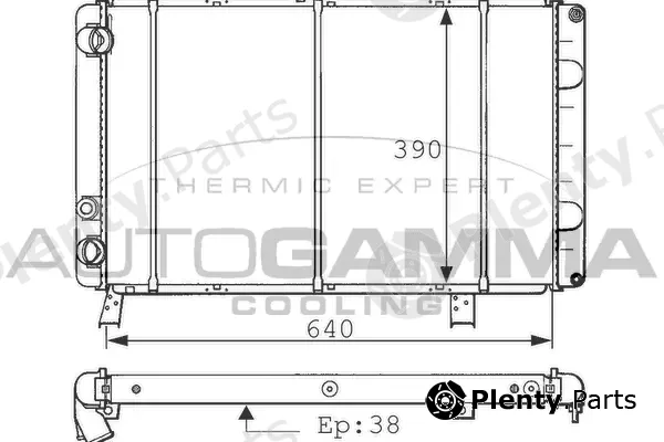 Autogamma 100809 — Radiator, engine cooling
