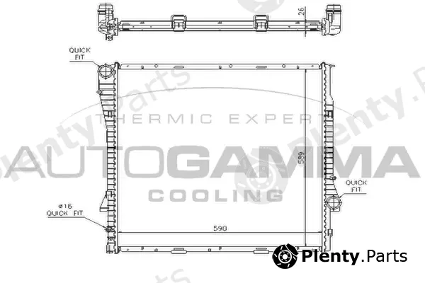 Autogamma 103398 — Radiator, engine cooling