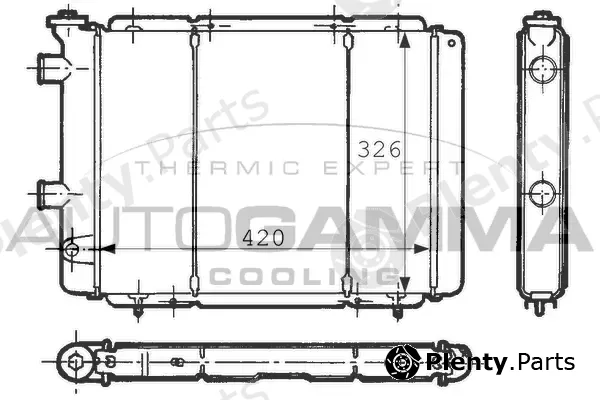 Autogamma 100896 — Radiator, engine cooling