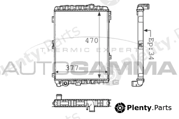 Autogamma 101068 — Radiator, engine cooling