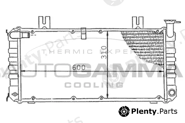 Autogamma 100428 — Radiator, engine cooling