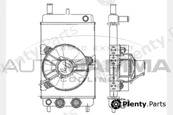 Autogamma 104368 — Radiator, engine cooling