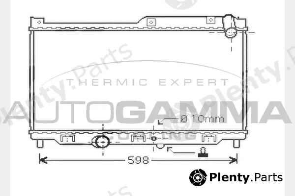 Autogamma 104286 — Radiator, engine cooling