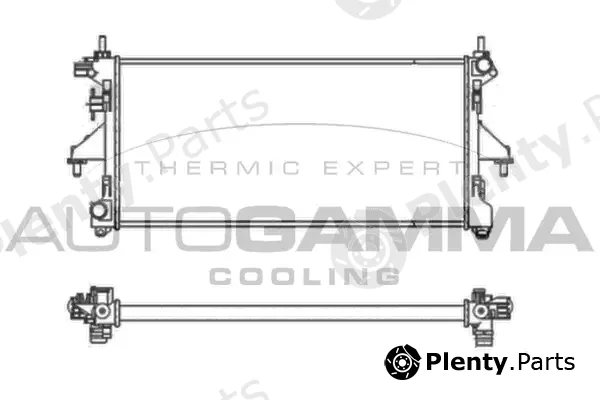 Autogamma 104592 — Radiator, engine cooling