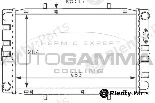 Autogamma 100922 — Radiator, engine cooling