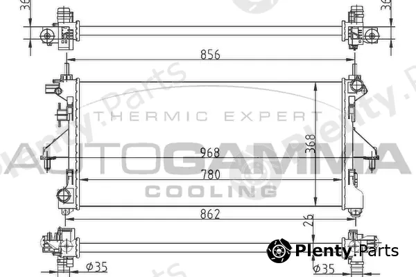 Autogamma 104255 — Radiator, engine cooling