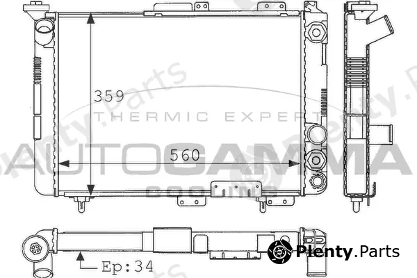Autogamma 100860 — Radiator, engine cooling