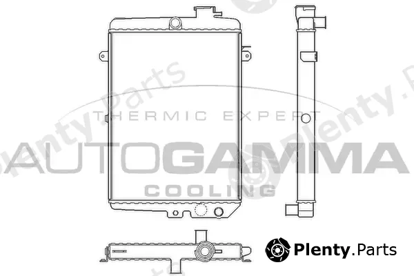 Autogamma 100038 — Radiator, engine cooling