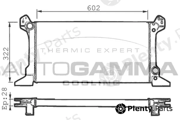 Autogamma 100392 — Radiator, engine cooling