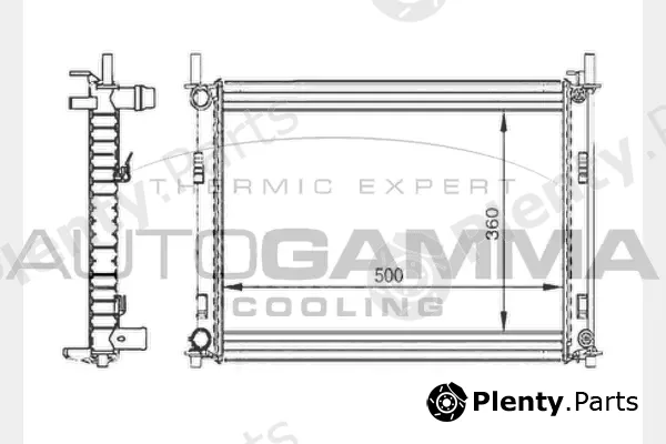 Autogamma 103418 — Radiator, engine cooling