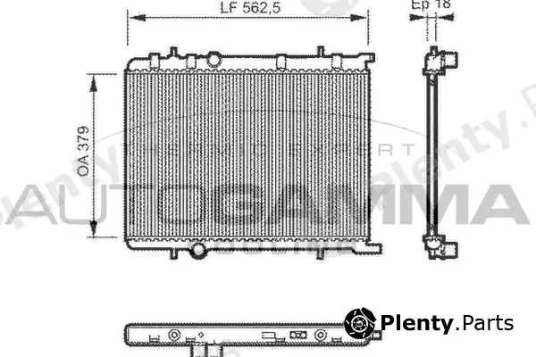 Autogamma 104499 — Radiator, engine cooling