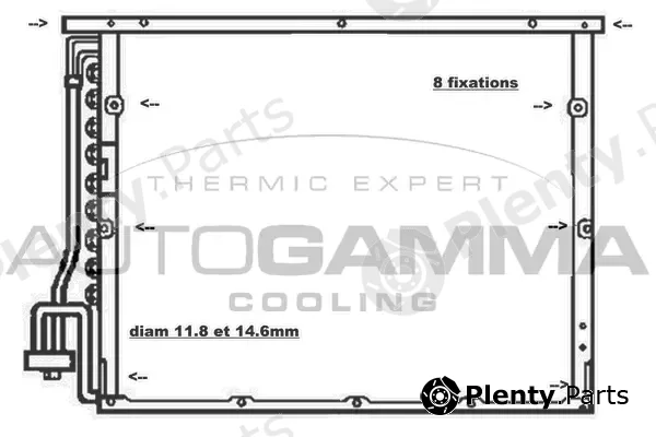 Autogamma 102604 — Condenser, air conditioning