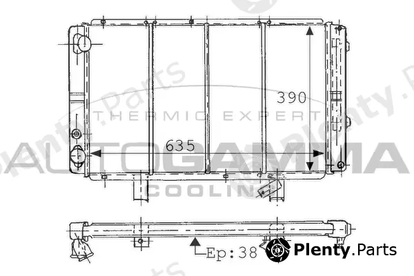 Autogamma 100811 — Radiator, engine cooling
