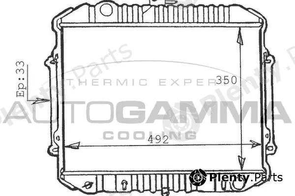 Autogamma 100564 — Radiator, engine cooling