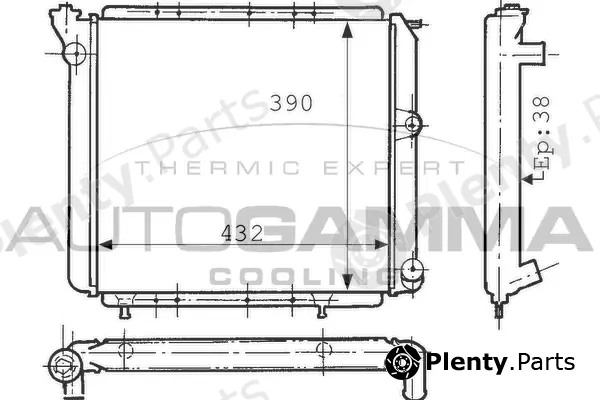 Autogamma 100832 — Radiator, engine cooling