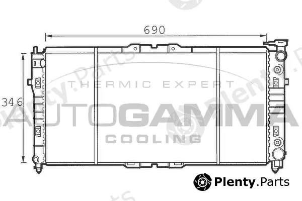 Autogamma 100501 — Radiator, engine cooling
