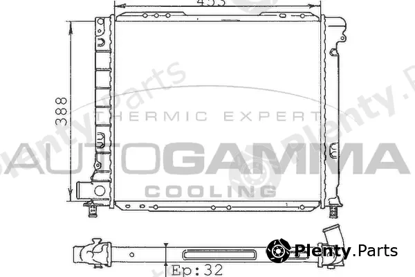 Autogamma 100271 — Radiator, engine cooling