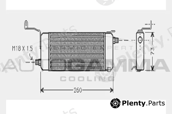 Autogamma 104612 — Oil Cooler, engine oil