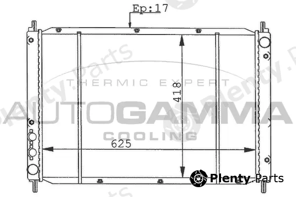 Autogamma 100425 — Radiator, engine cooling