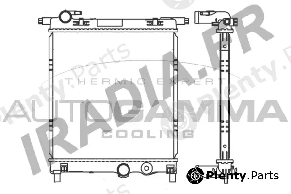 Autogamma 107107 — Radiator, engine cooling