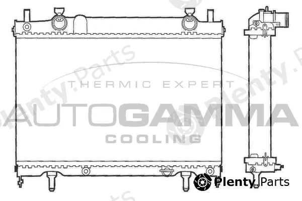 Autogamma 101176 — Radiator, engine cooling