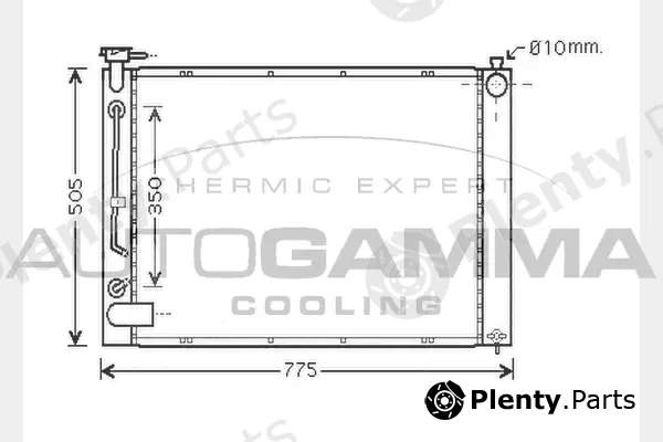 Autogamma 104284 — Radiator, engine cooling