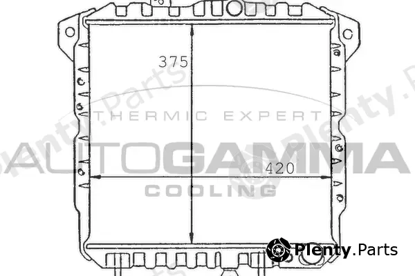 Autogamma 100571 — Radiator, engine cooling