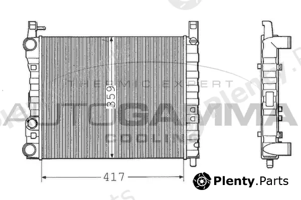 Autogamma 100299 — Radiator, engine cooling