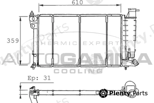 Autogamma 100235 — Radiator, engine cooling