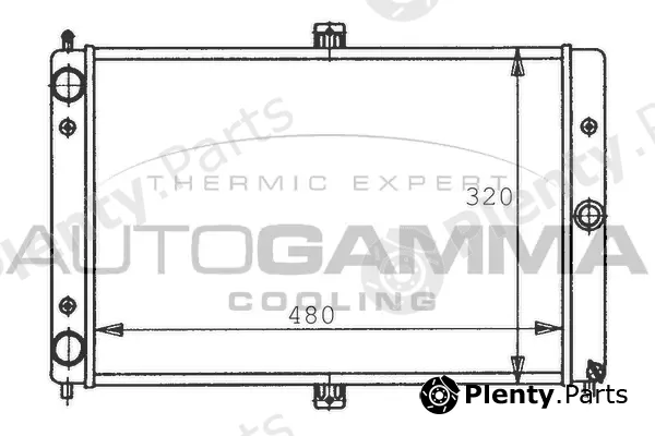 Autogamma 100444 — Radiator, engine cooling